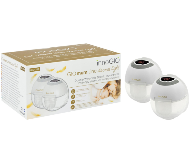 InnoGIO GIOmum Line Discreet Light- Podwójny Elektryczny laktator mu - 1360131 - zdjęcie 2